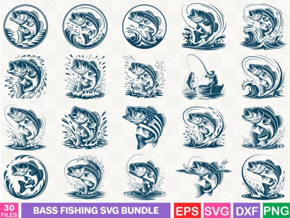 Bass Fishing SVG Bundle