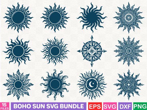 Boho Sun SVG Bundle
