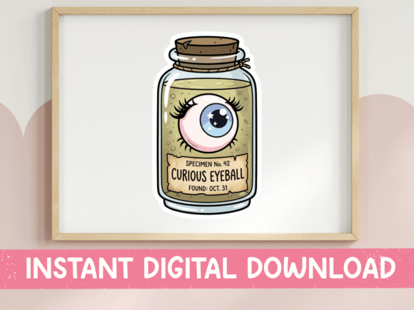 Curious Eyeball Jar Halloween SVG