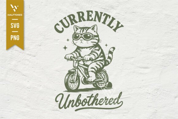 Currently Unbothered Funny Cat SVG PNG
