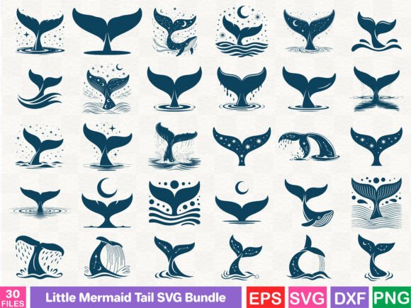 Little Mermaid Tail SVG Bundle