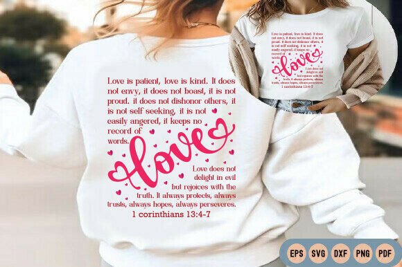 Love is Patient SVG, Valentine Heart SVG