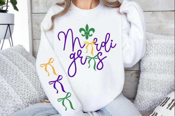 Mardi Gras Bows Multi Color SVG