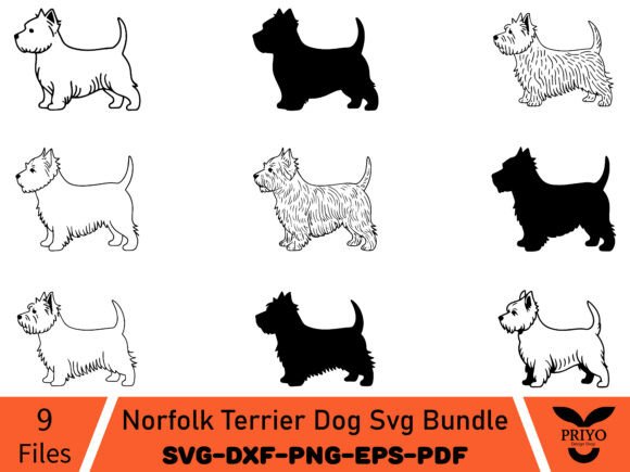 Norfolk Terrier Dog Svg Bundle