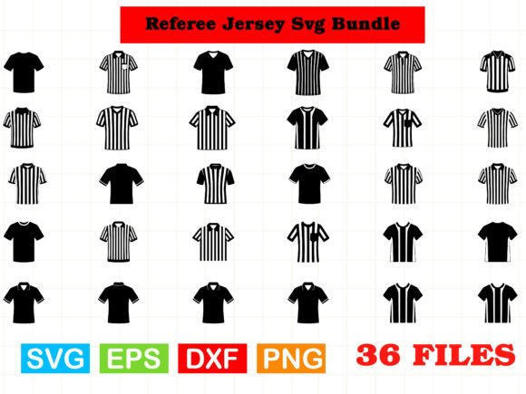 Referee Jersey SVG Bundle