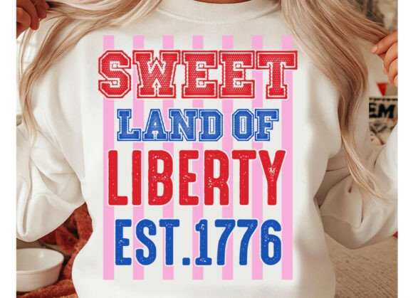 Striped 4th of July SVG USA Land of Lib